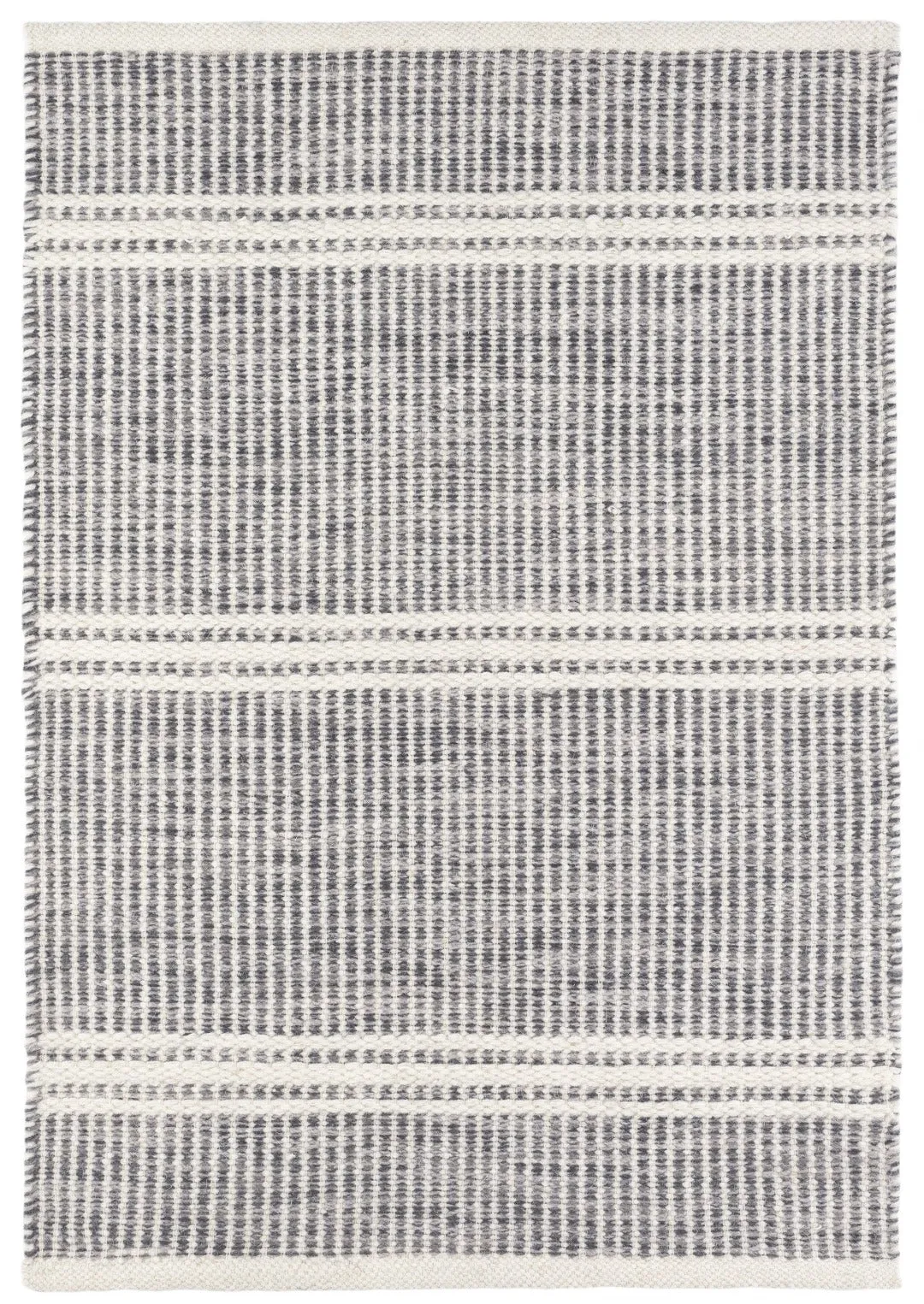 Dash & Albert Malta Grey Woven Wool Rug