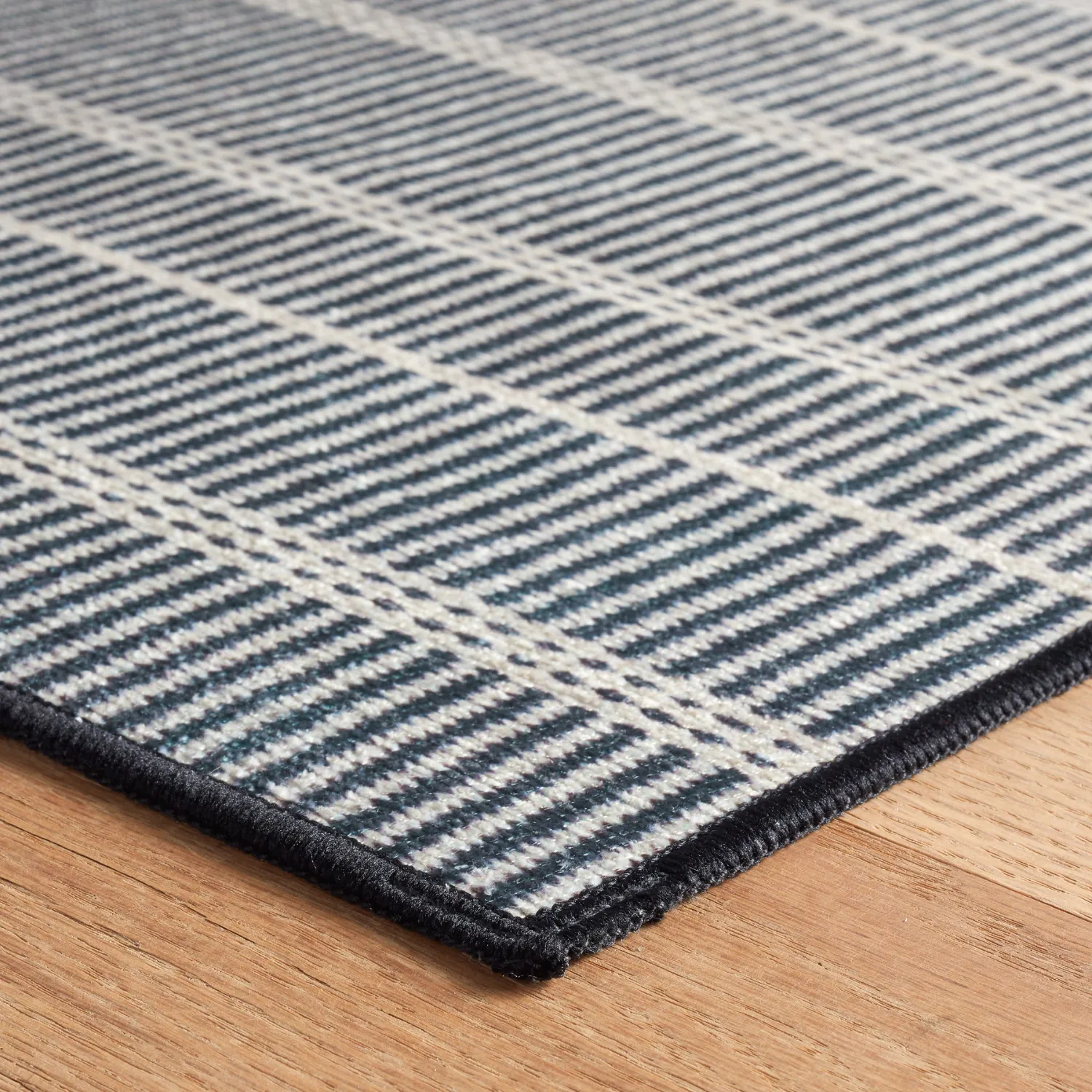 Dash & Albert Samson Black Indoor Washable Rug