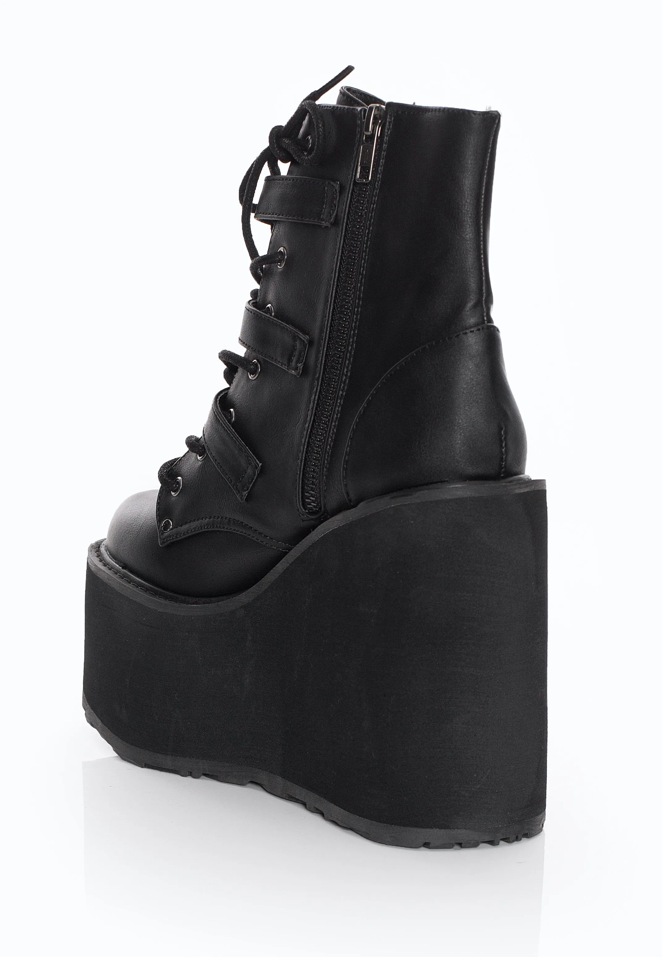 DemoniaCult - Swing 103 Black Vegan Leather - Girl Shoes