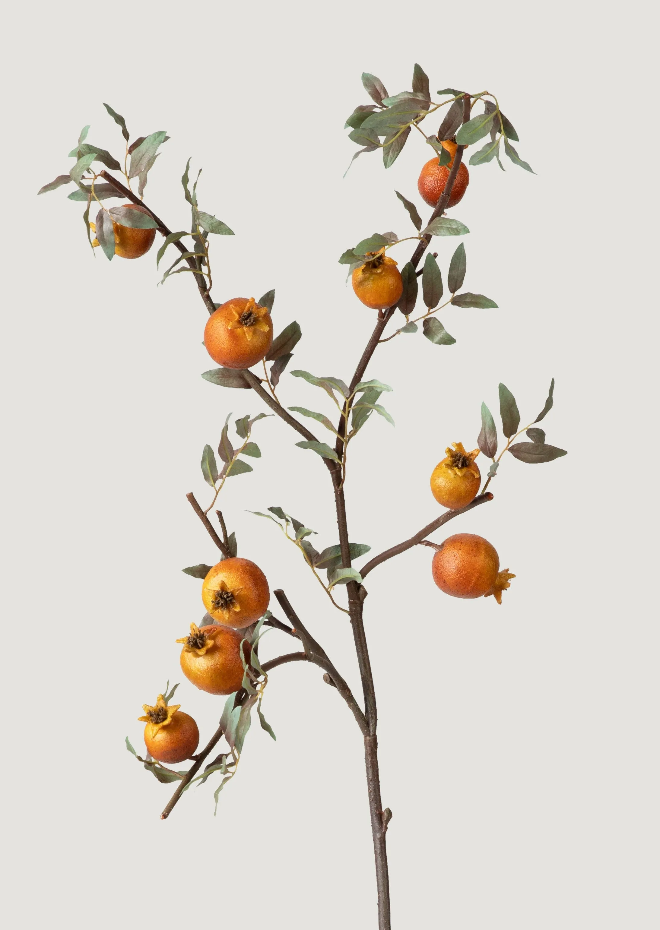 Dried Look Faux Pomegranate Branch  - 44"