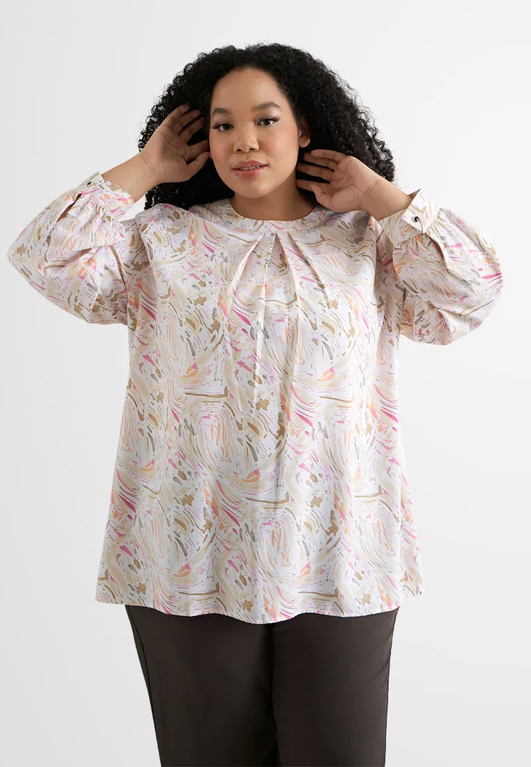 Etta Printed Elegant Loose Blouse