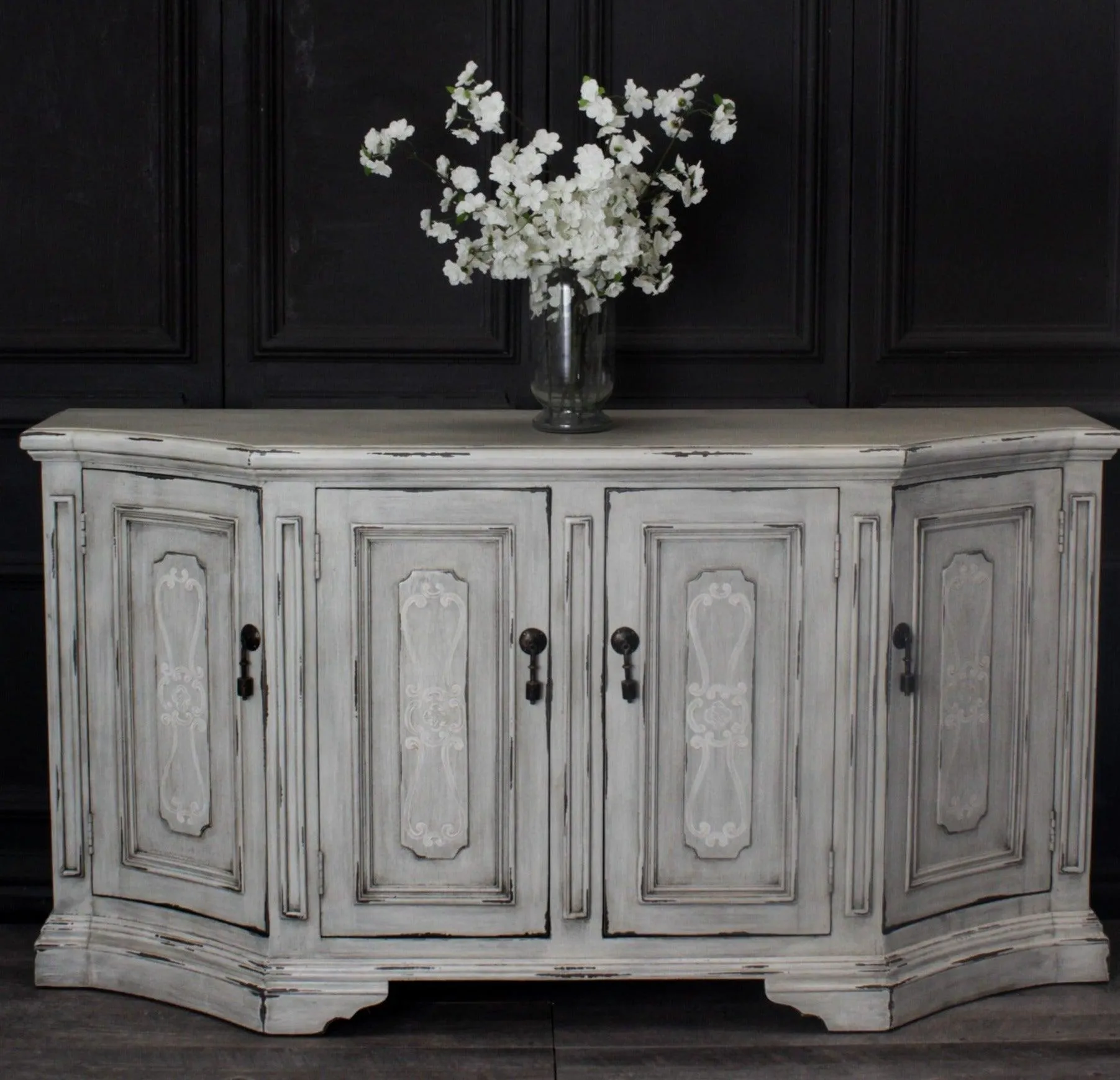 Farmhouse Curved 4-Door Buffet