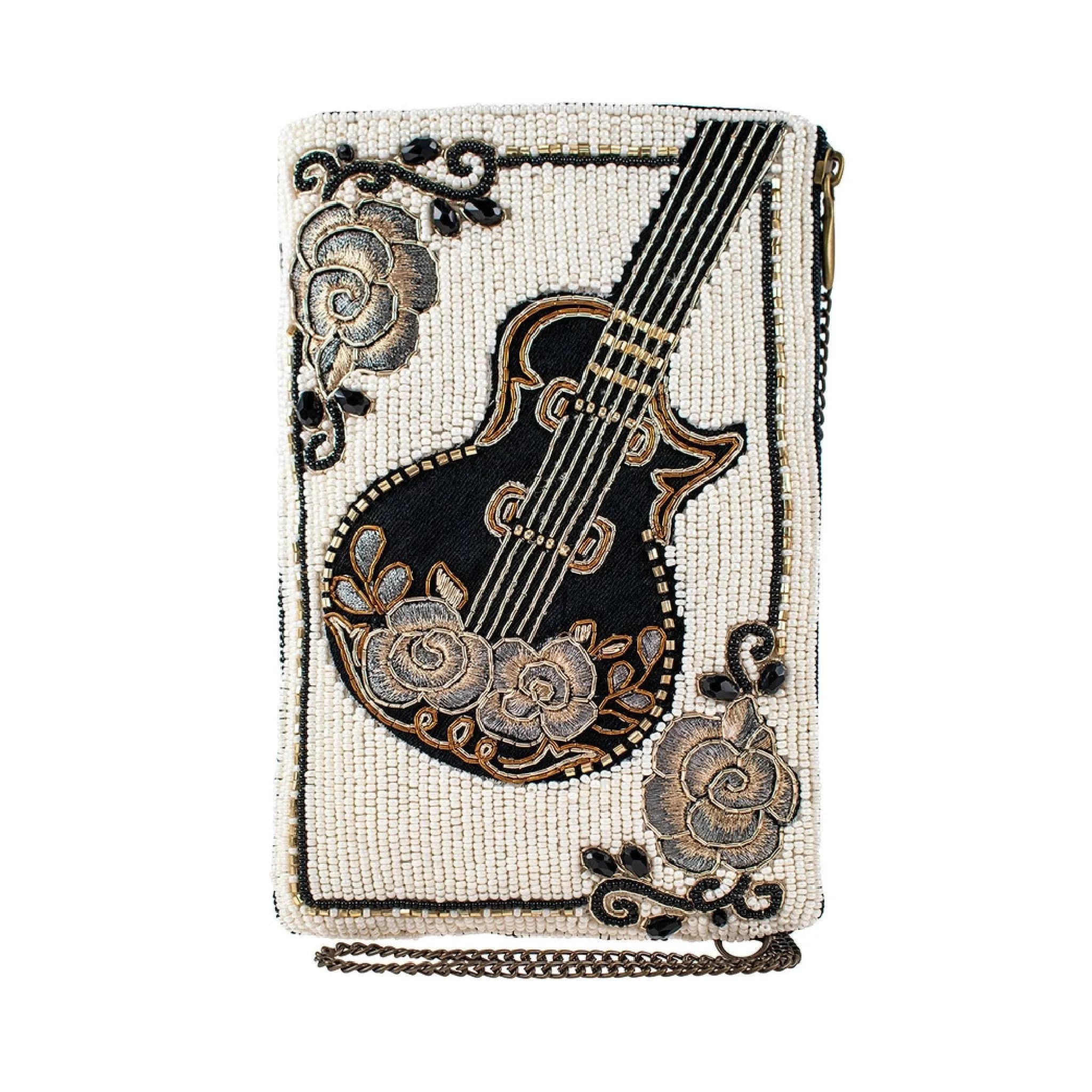 Floral Guitar Crossbody Handbag