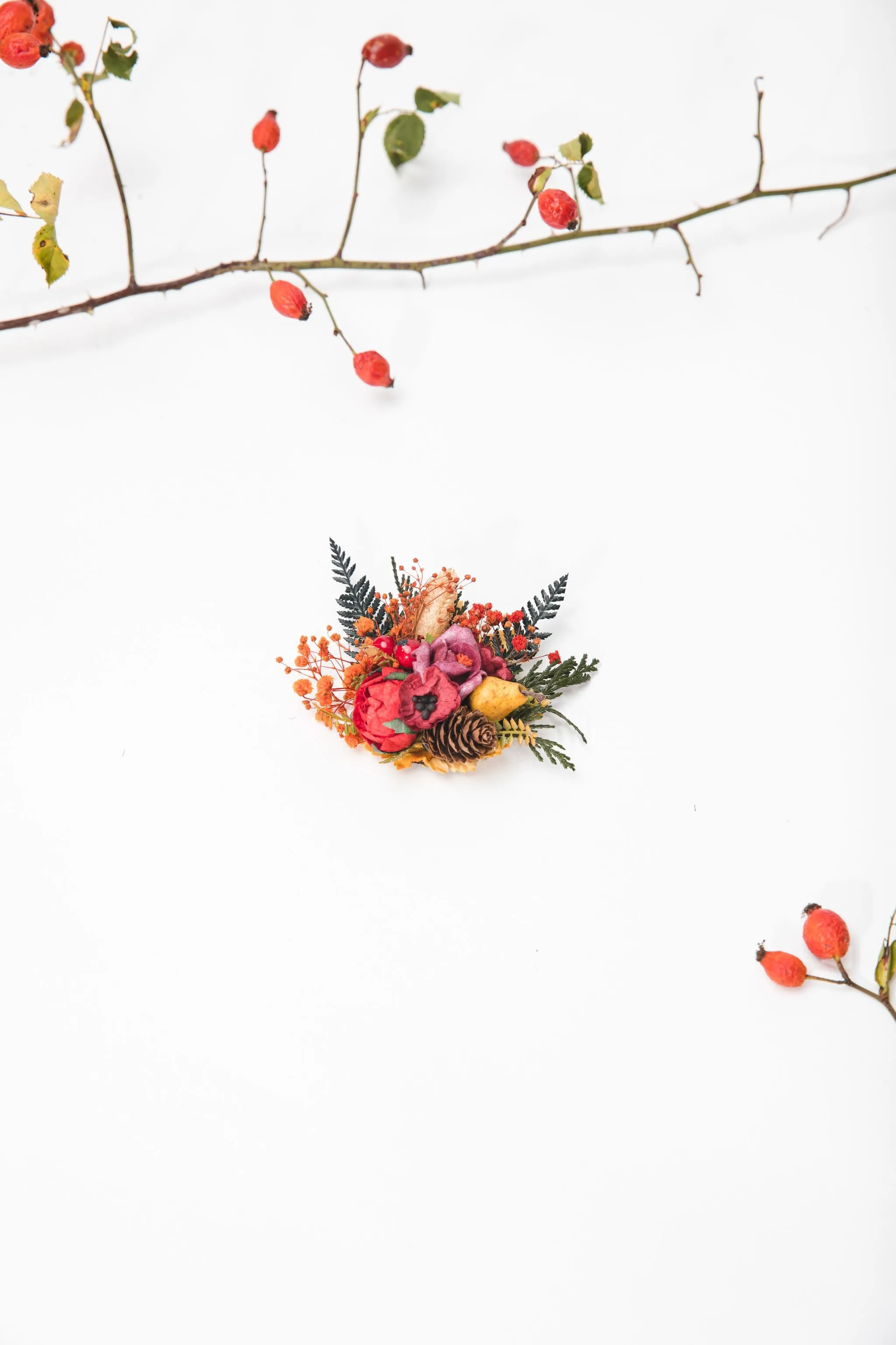 Flower brooch Autumn accessories Fall brooch for coat Wedding brooch Gift for her Bride to be Magaela Flower accessories Customisable