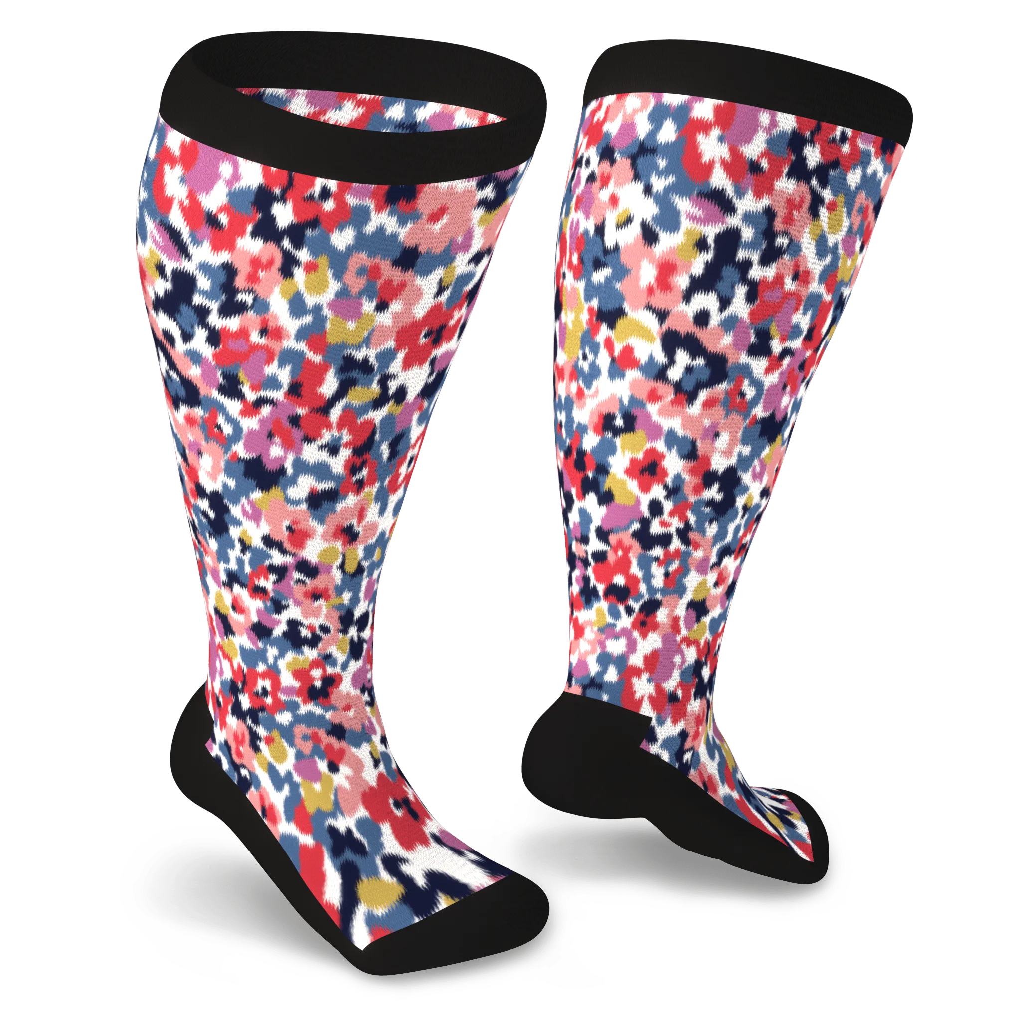 Flower Patch Non-Binding Diabetic Socks