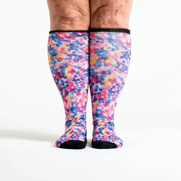 Flower Patch Non-Binding Diabetic Socks