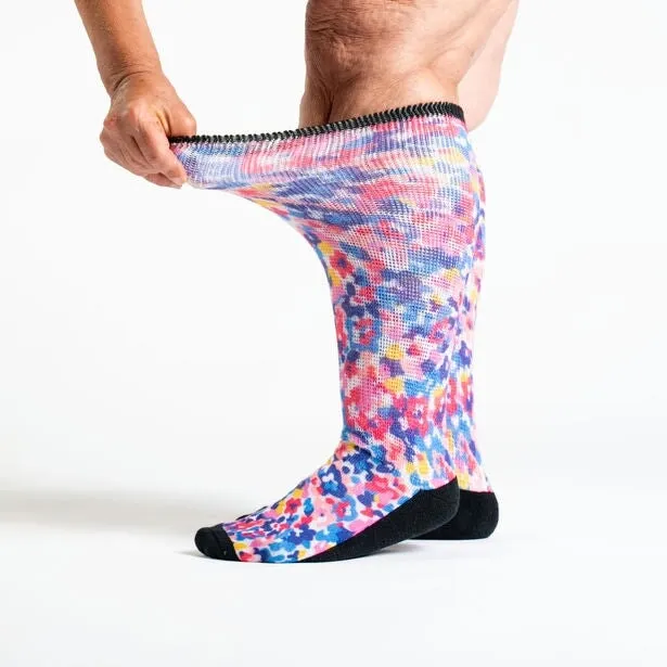 Flower Patch Non-Binding Diabetic Socks