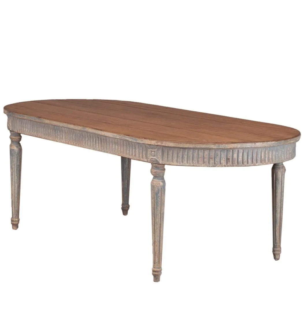 French Blue Cassis Dining Table