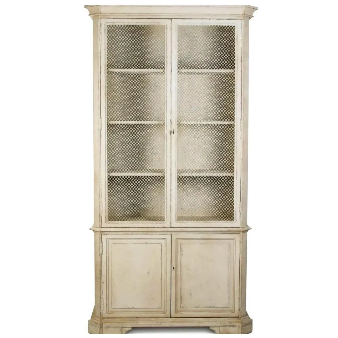 French Farmhouse Wire Door Cabinet