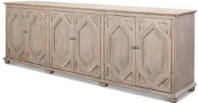 French Grey 6-Door Farmhouse Sideboard