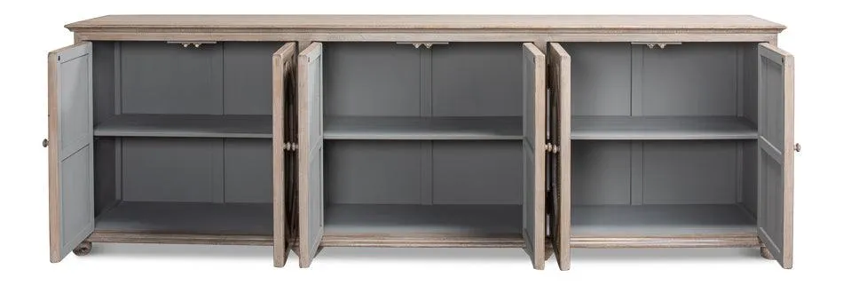 French Grey 6-Door Farmhouse Sideboard