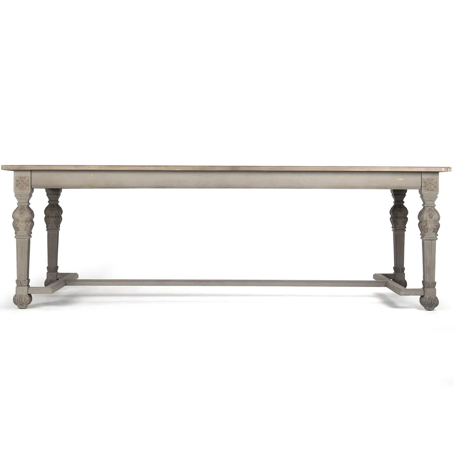 French Wood Top Dining Table