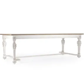 French Wood Top White Dining Table