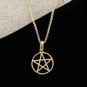 Golden Pentagram Necklace