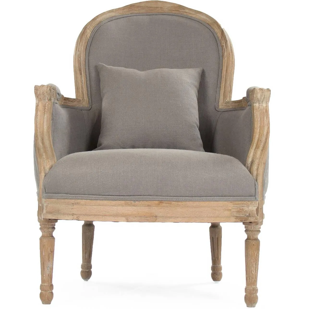 Gray French Club Chair