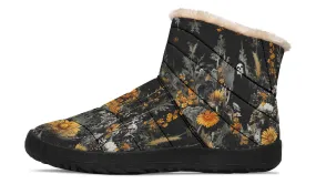 Grim’s Harvest Comfy Winter Boots - Warm Vegan Boots with Side Zipper and Anti-Slip Soles