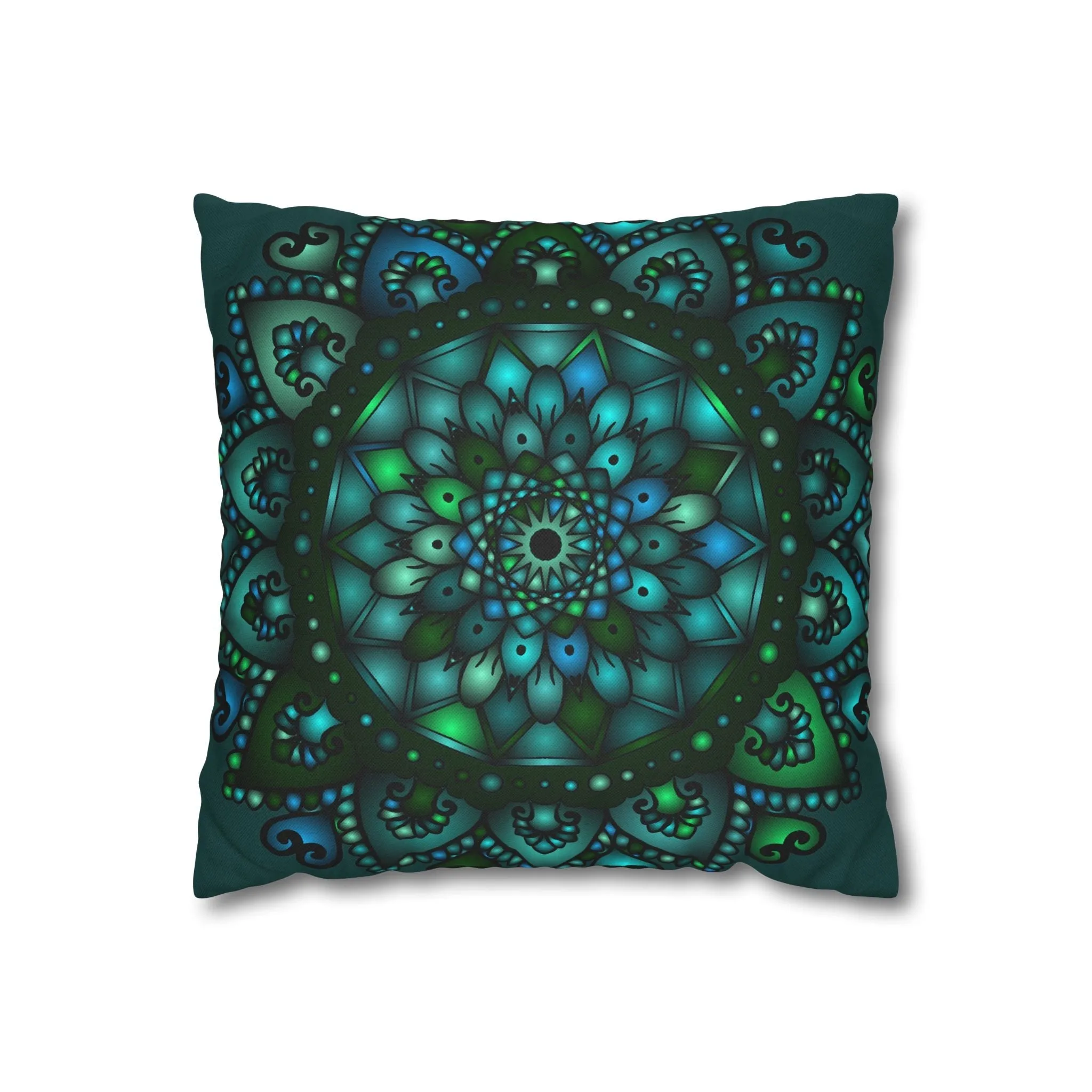 Handmade Mandala Design Square Pillowcase - Original Fine Art