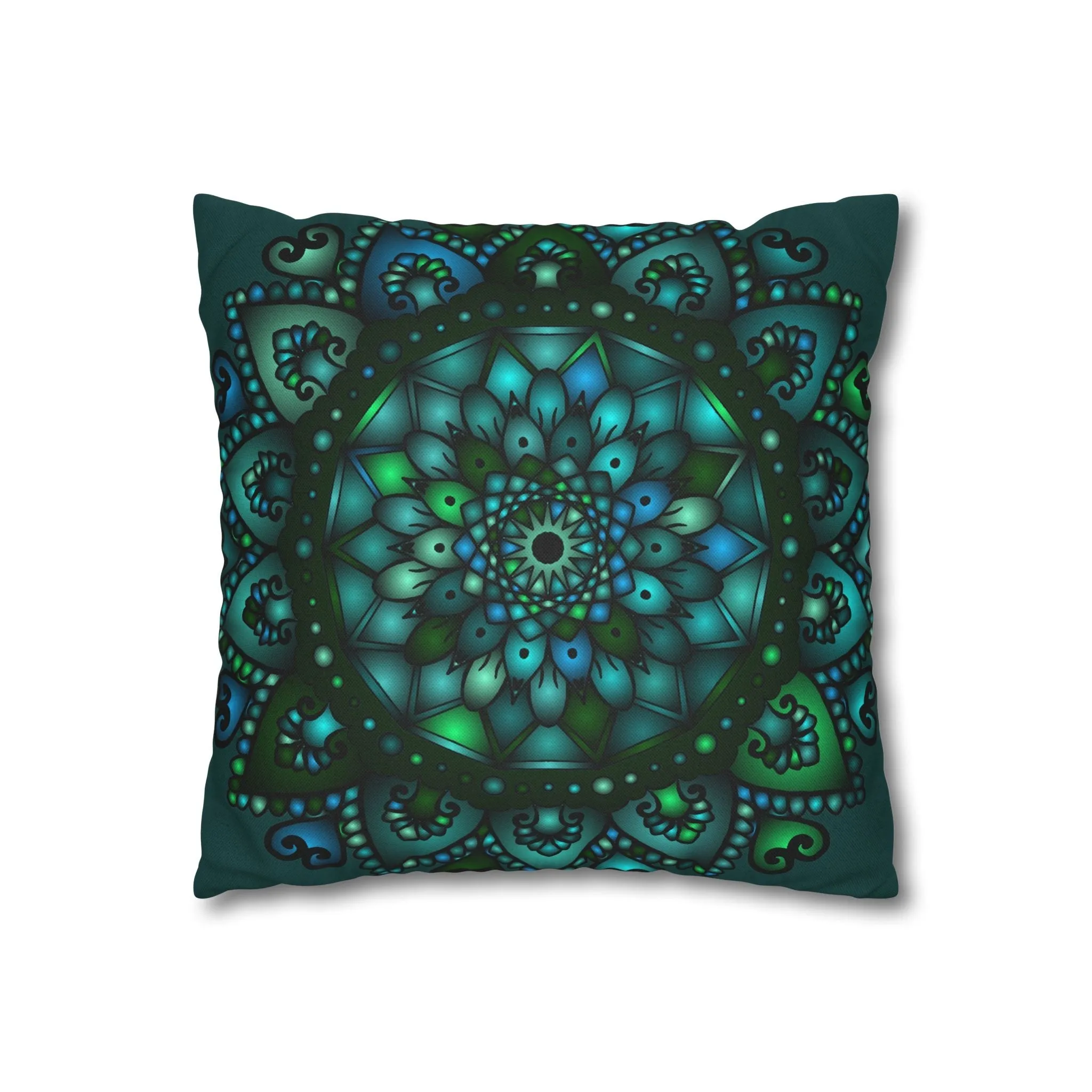 Handmade Mandala Design Square Pillowcase - Original Fine Art