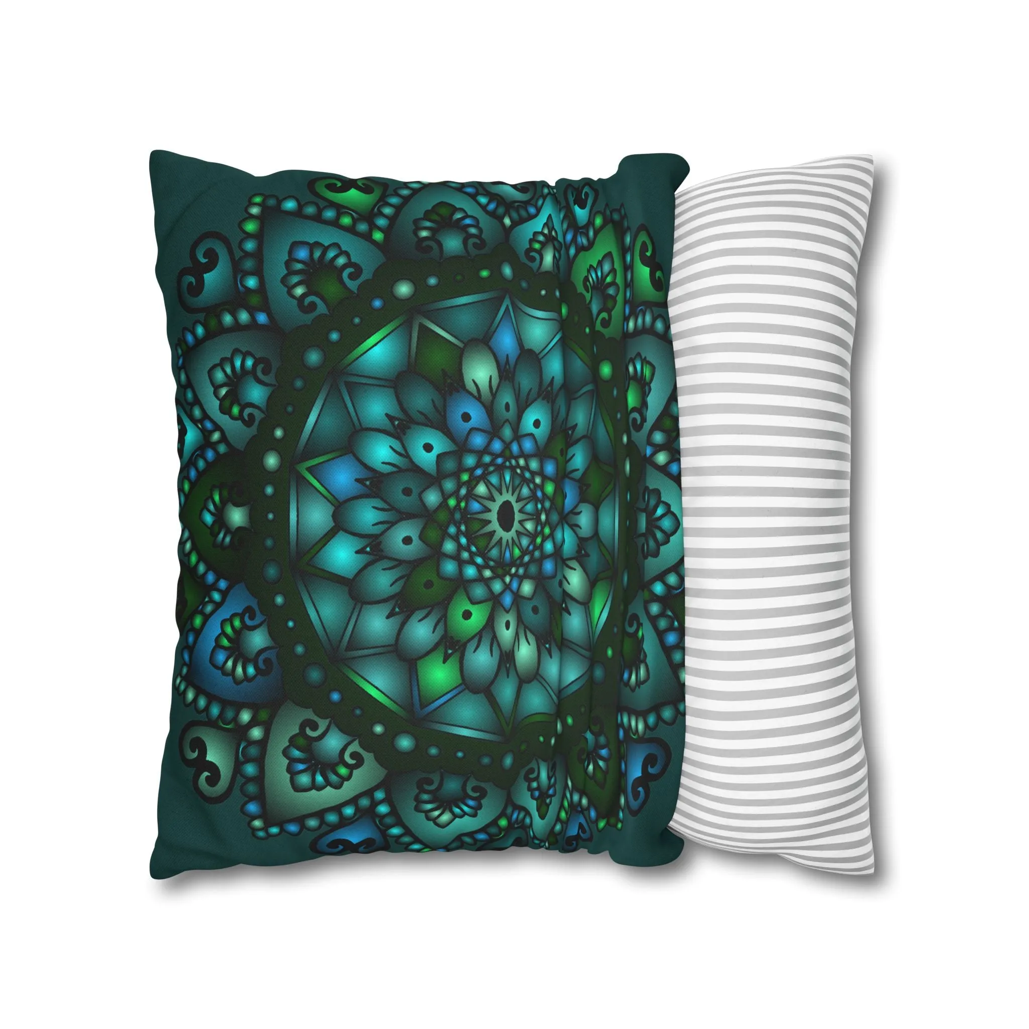 Handmade Mandala Design Square Pillowcase - Original Fine Art