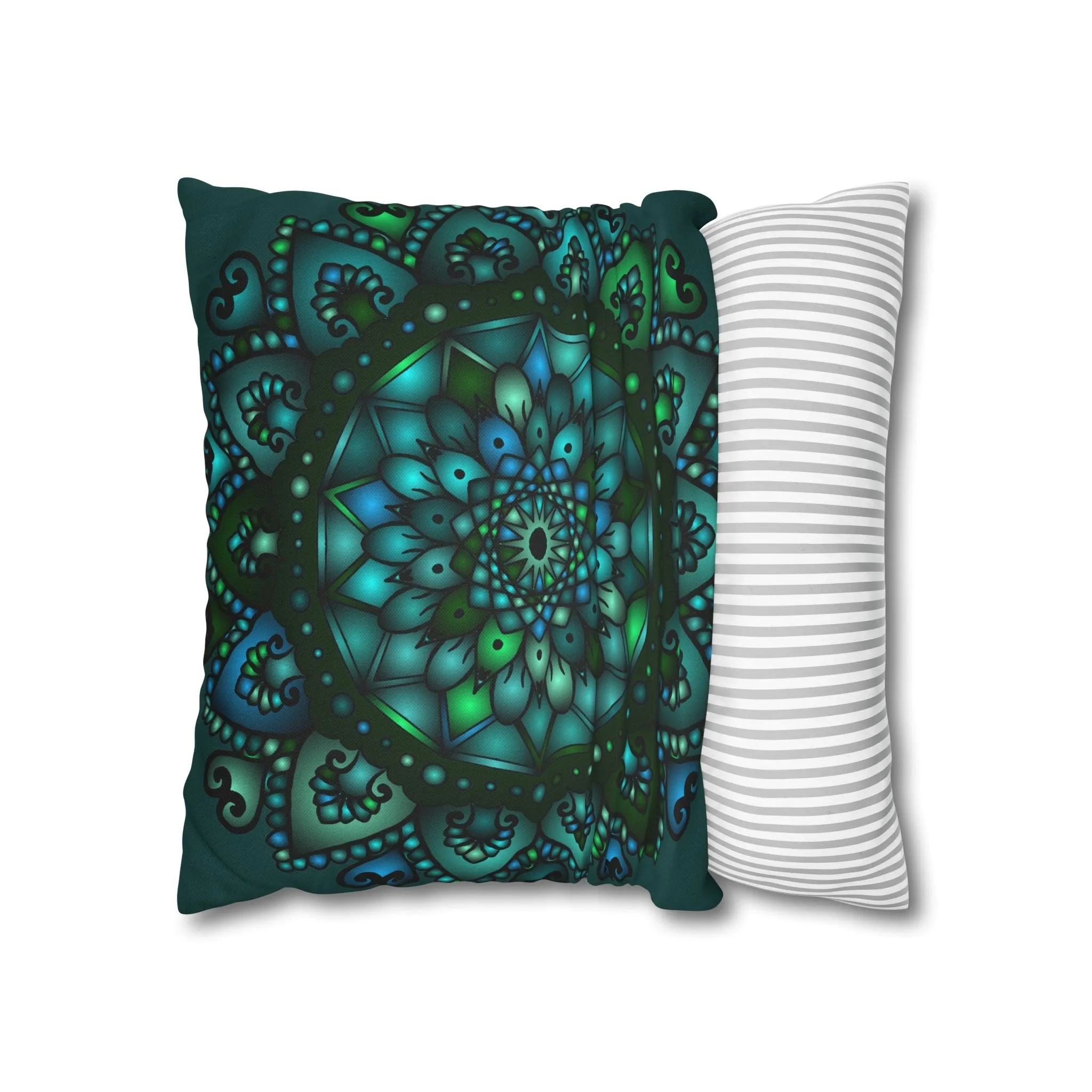 Handmade Mandala Design Square Pillowcase - Original Fine Art