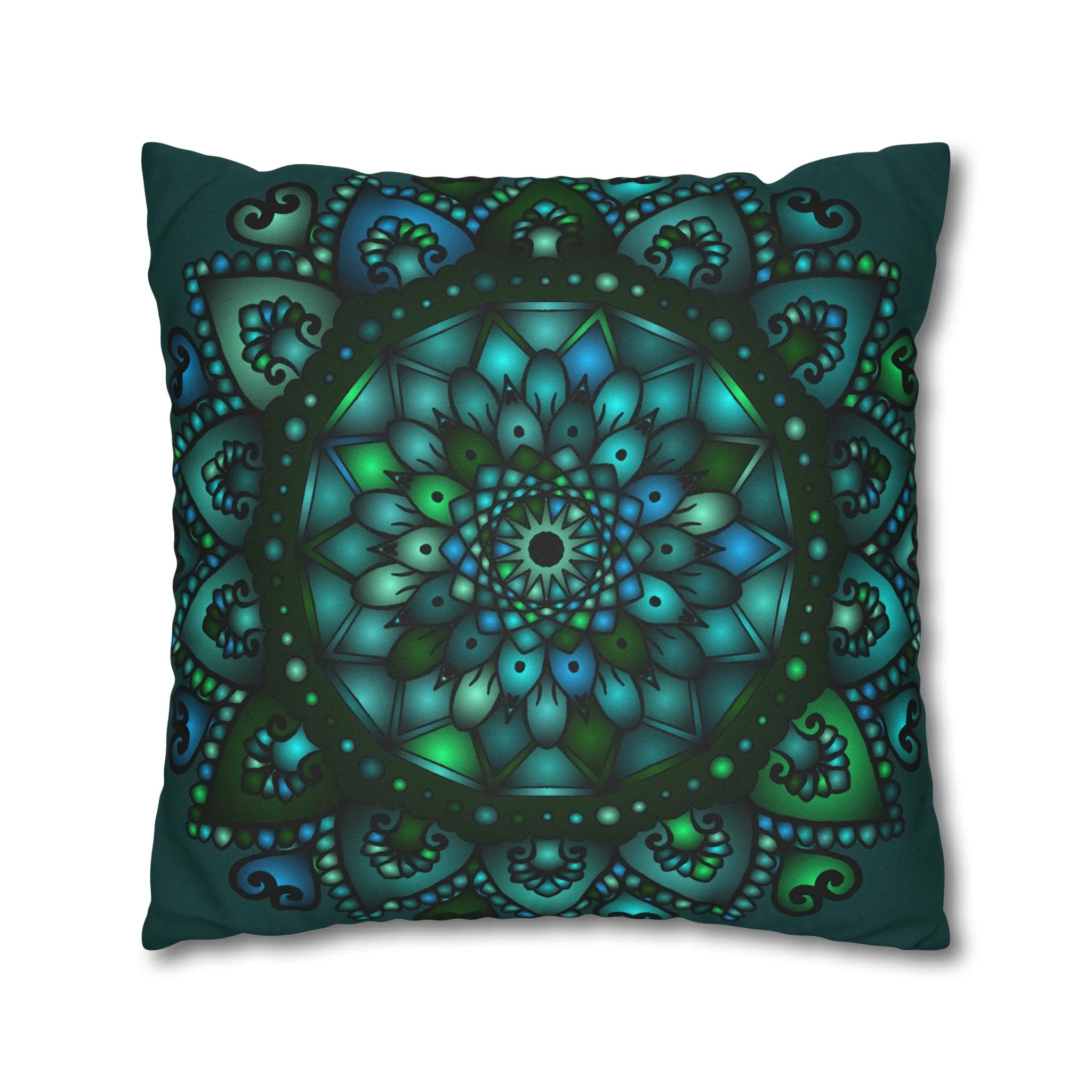 Handmade Mandala Design Square Pillowcase - Original Fine Art