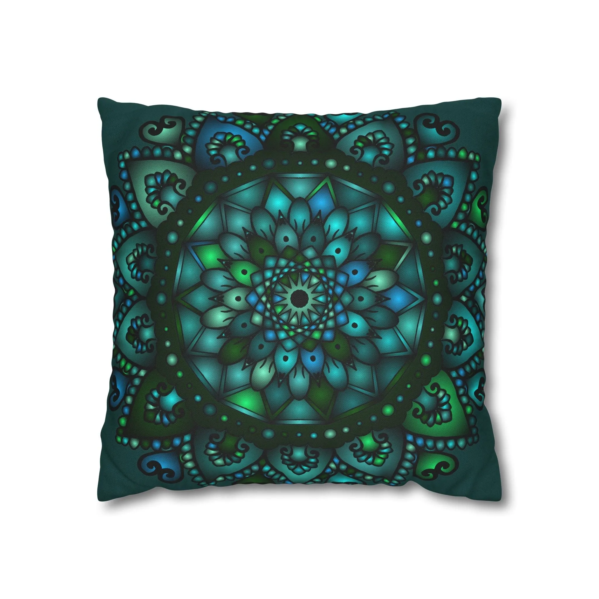 Handmade Mandala Design Square Pillowcase - Original Fine Art