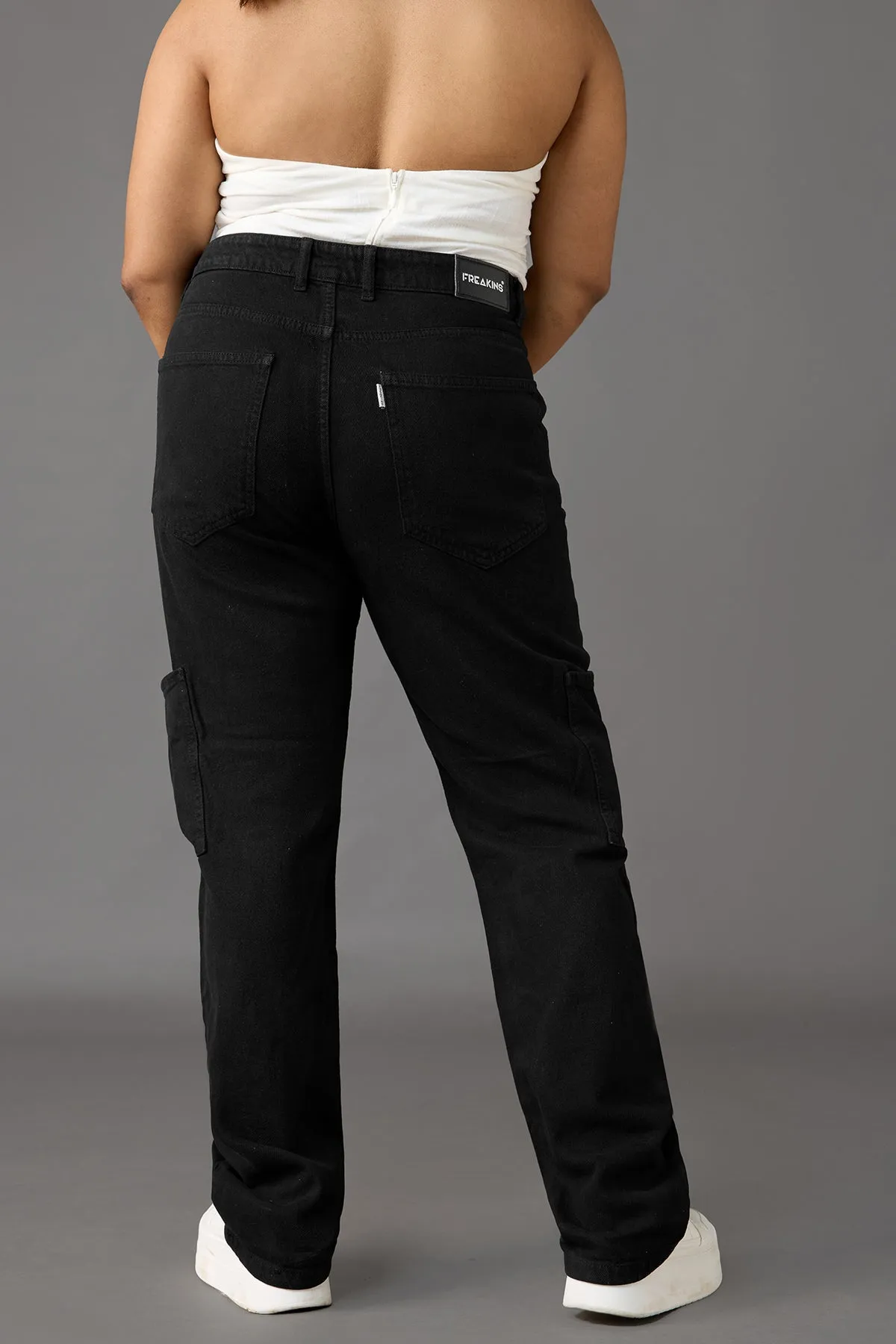 Hourglass Cargo Black Curve Jeans