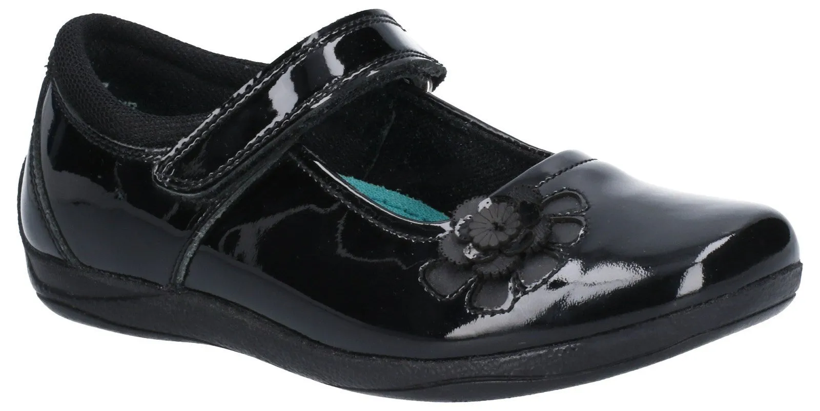 Hush Puppies Jessica Junior Patent School Shoe