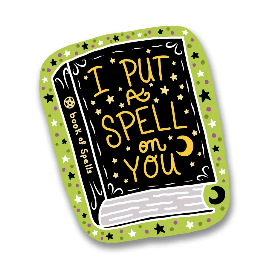 I Put a Spell On You! Book of Spells Vinyl Sticker (Turtle's Soup)