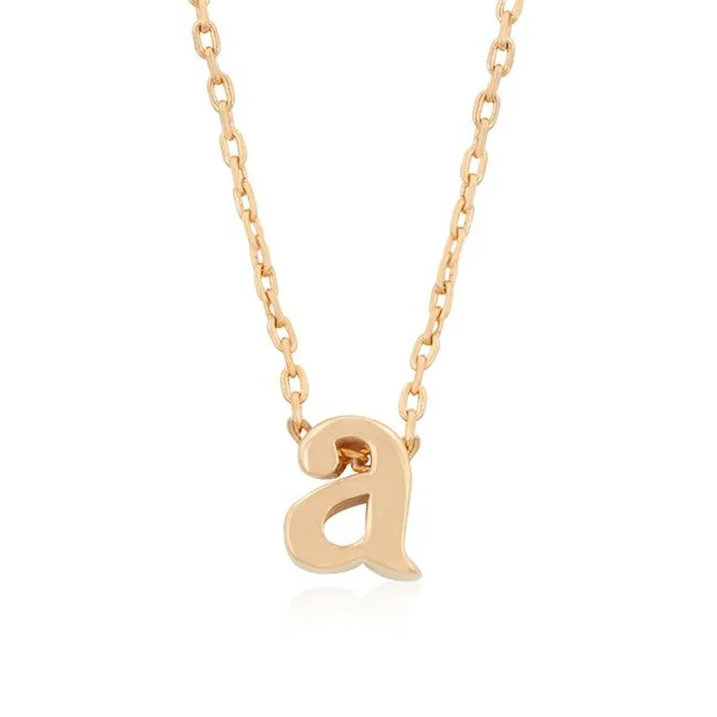 Initial A Rose Gold Pendant