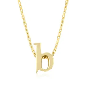 Initial B Gold Pendant