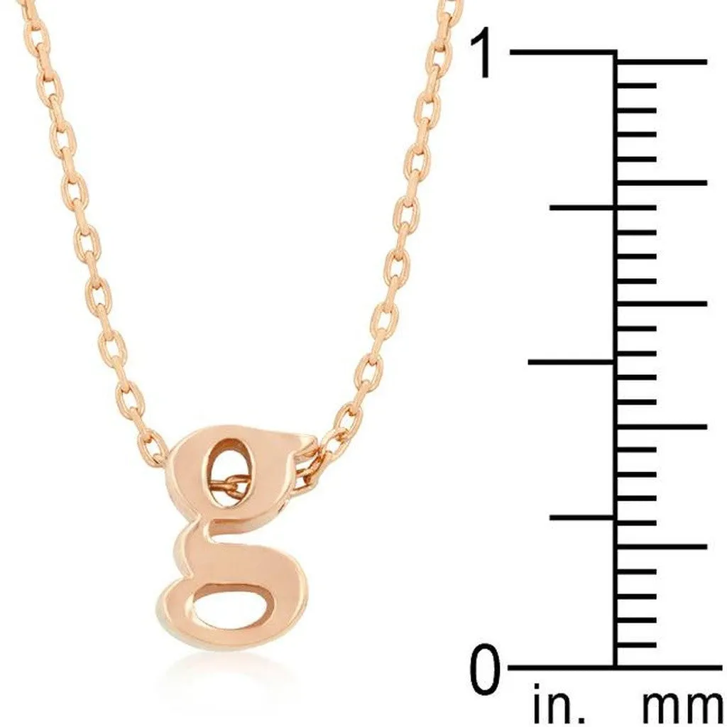 Initial G Rose Gold Pendant