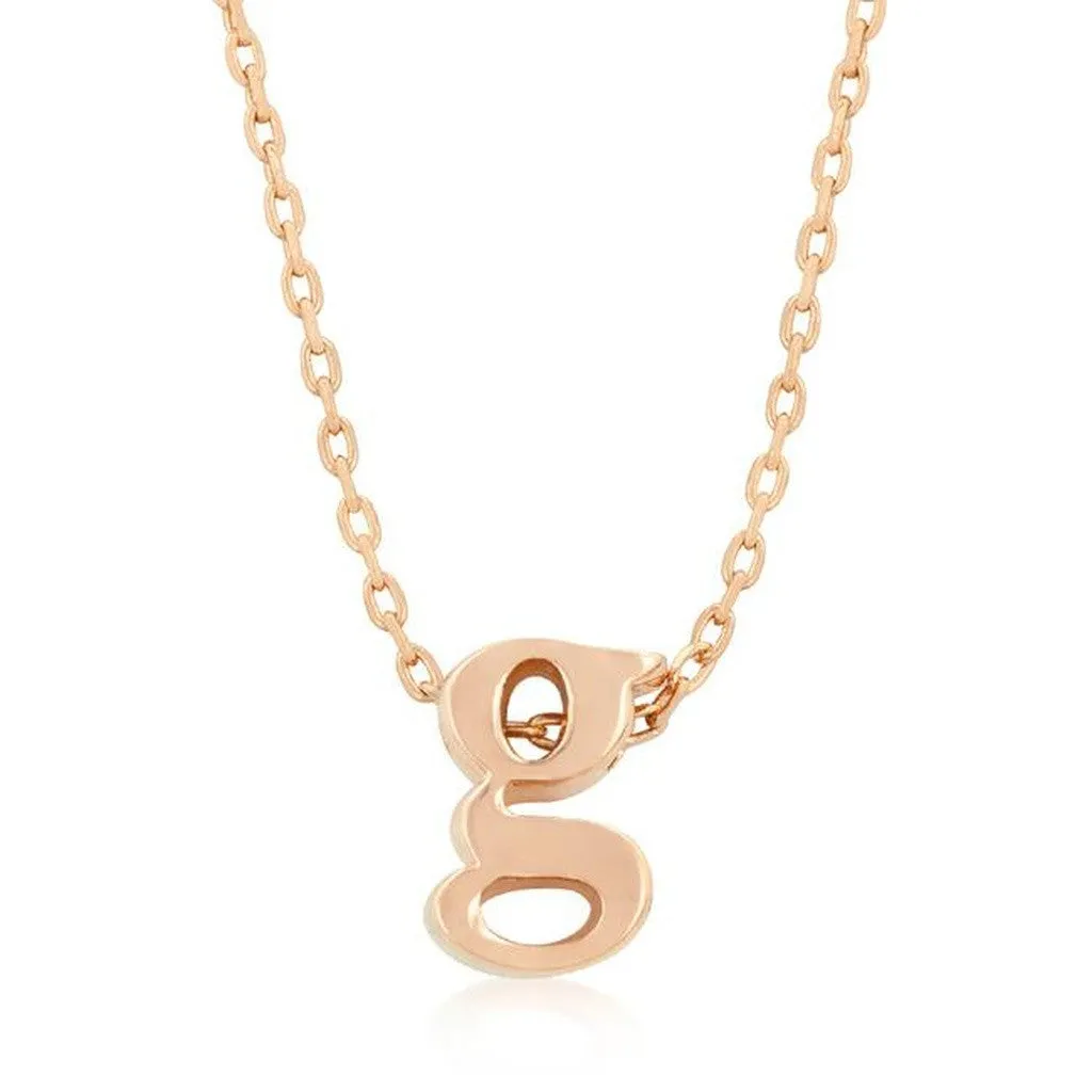 Initial G Rose Gold Pendant