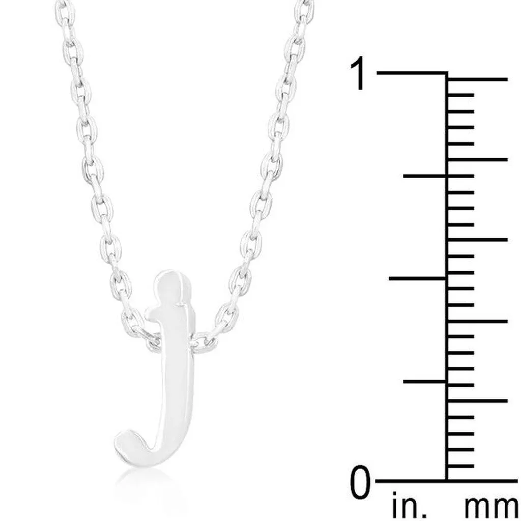 Initial J Silver Pendant