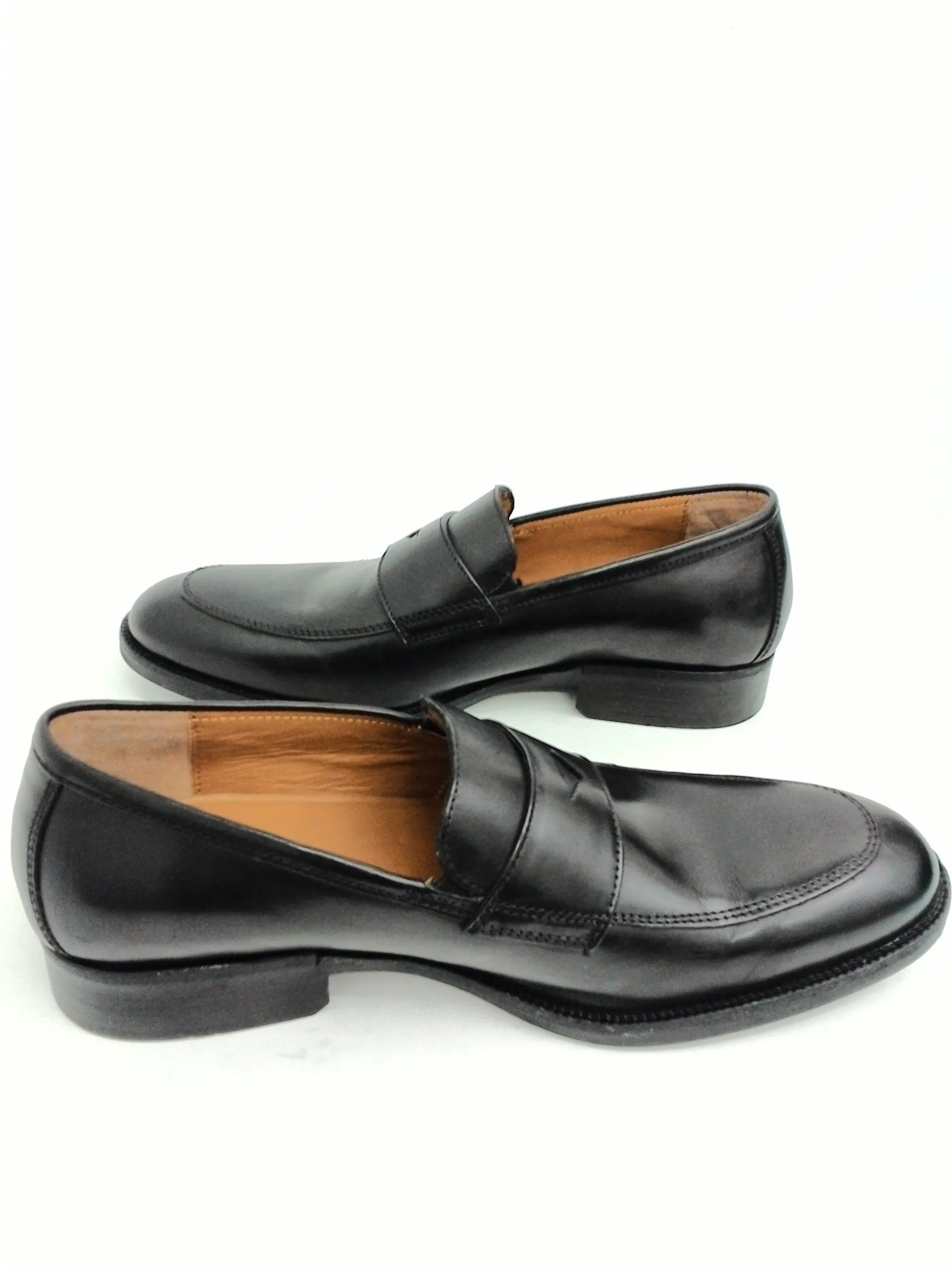 Johnston & Murphy Men's Black Alcott Penny Leather Loafers Leather Size 8.5 M