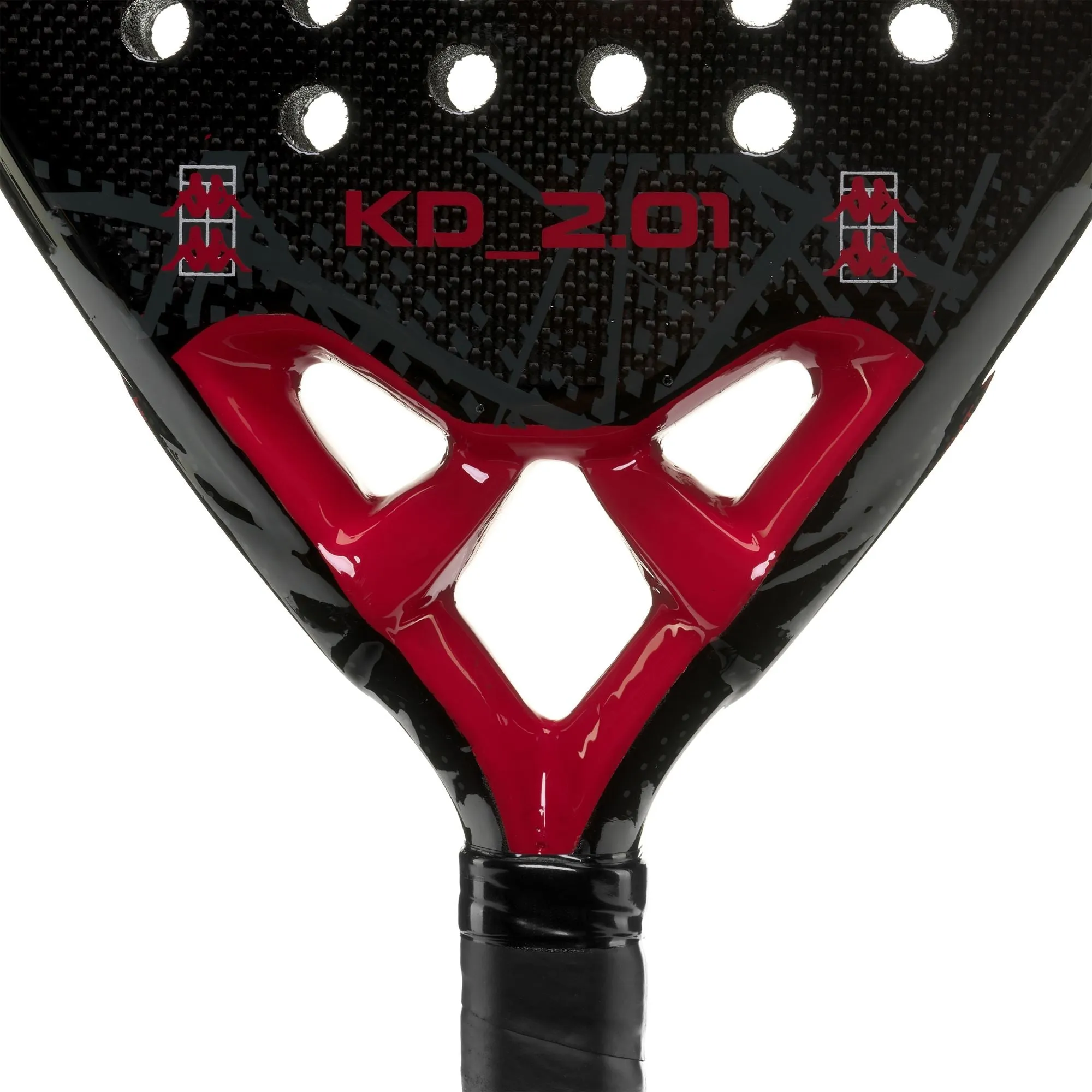 KD_2.01 12A - RACKETS - PADEL RACKET - Unisex - BLACK-BLACK BROWNISH PINO-RED