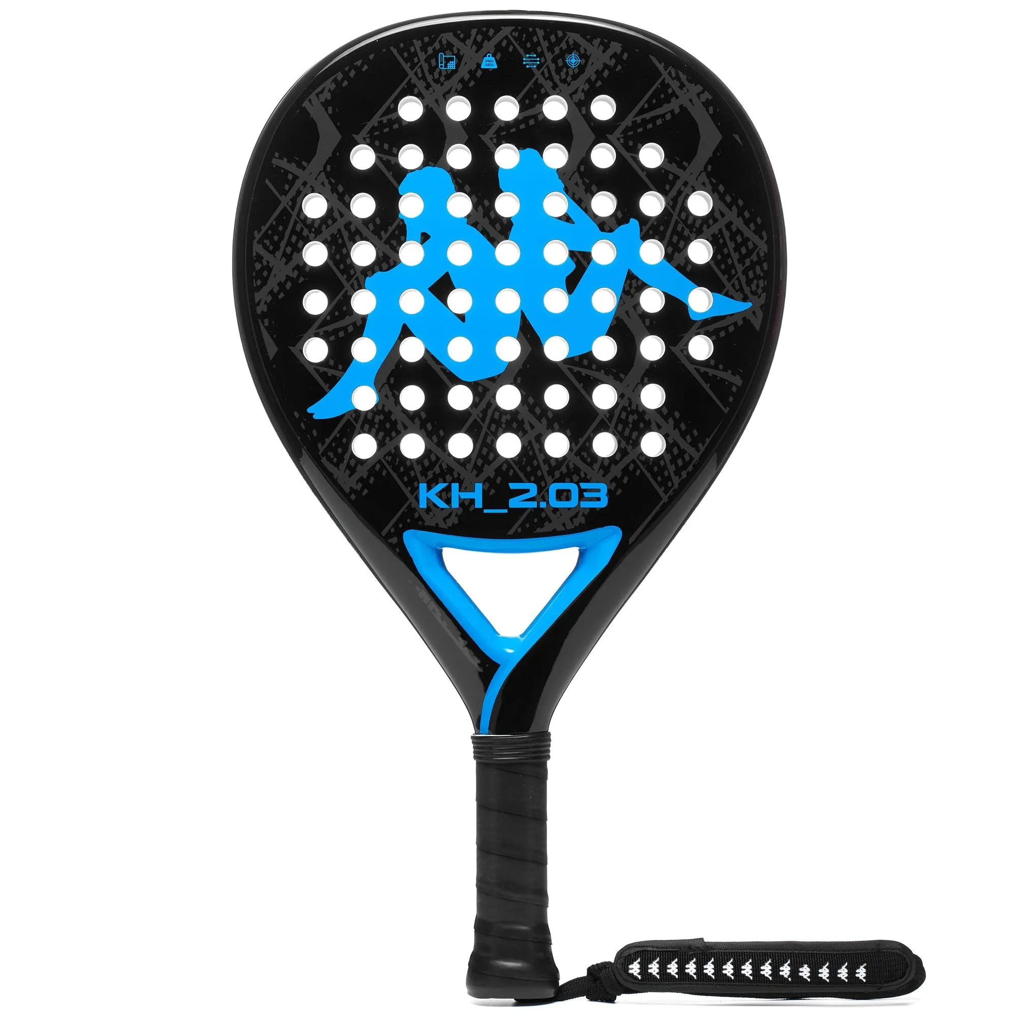 KH_2.03 31A - RACKETS - PADEL RACKET - Unisex - BLUE TURKIS-GREY BEAUTY-BLACK