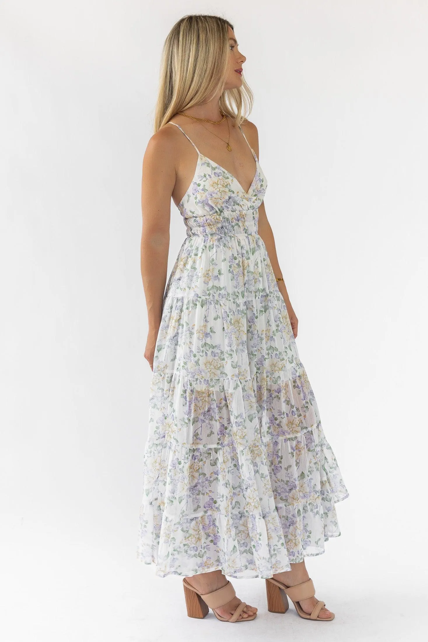 Kinsley Lavender Tiered Maxi Dress - Final Sale