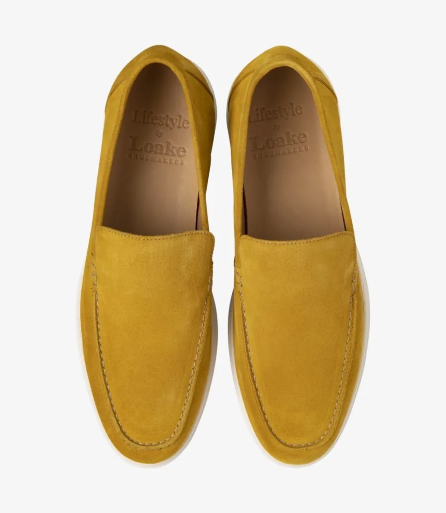 LOAKE  Tuscany - Suede Loafers -  Sunset Yellow