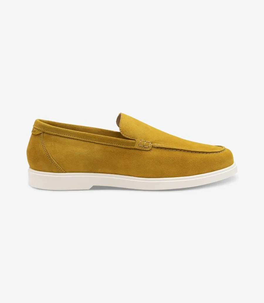 LOAKE  Tuscany - Suede Loafers -  Sunset Yellow