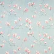 Magnolia Grove Duck Egg Curtain Fabric