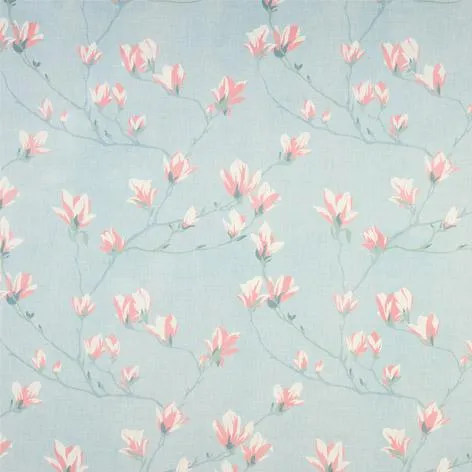 Magnolia Grove Duck Egg Curtain Fabric