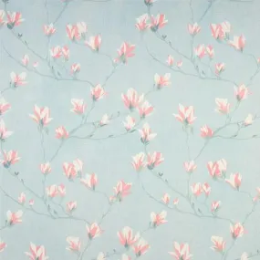 Magnolia Grove Duck Egg Curtain Fabric