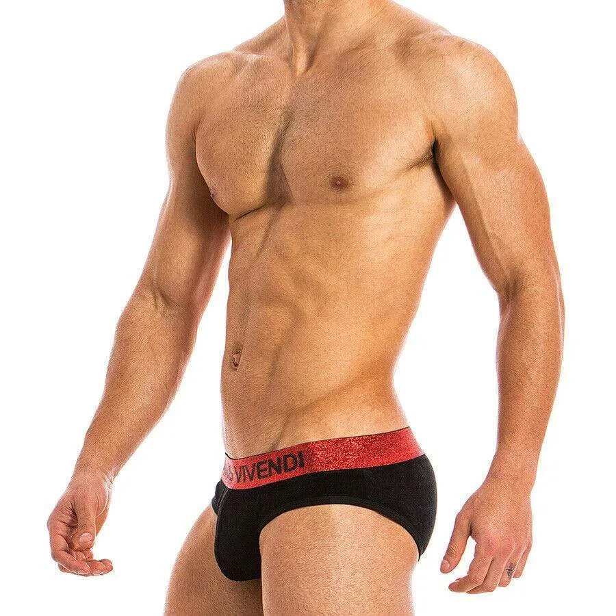 Modus Vivendi Briefs X-Lux Fashion Velvet Slip Black 19814 B47