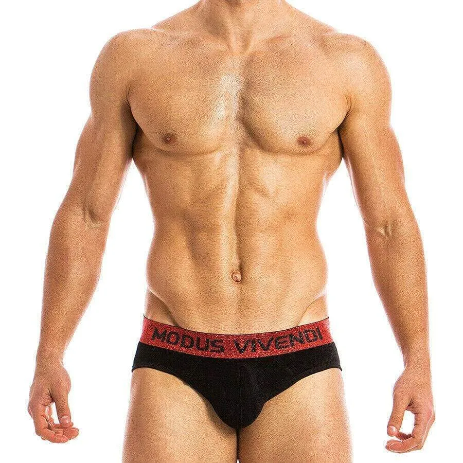 Modus Vivendi Briefs X-Lux Fashion Velvet Slip Black 19814 B47