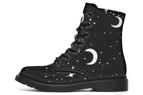 MoonDust Boots - Vegan Leather Doc-Style Boots with Durable Stitched on Soles