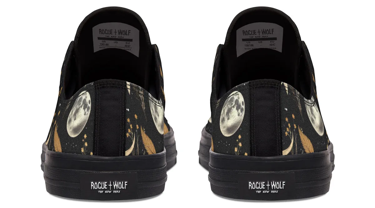 Moonlit Botanica Low Tops - Classic Premium Canvas Shoes with Comfortable and Durable Soles