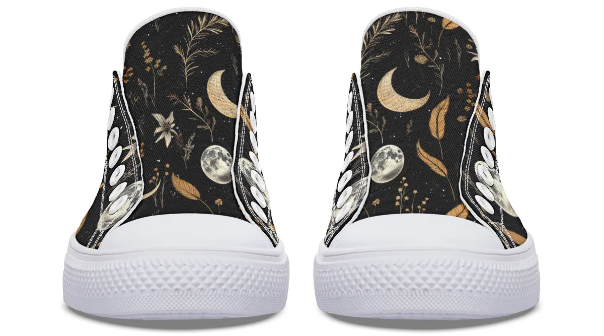 Moonlit Botanica Low Tops - Classic Premium Canvas Shoes with Comfortable and Durable Soles