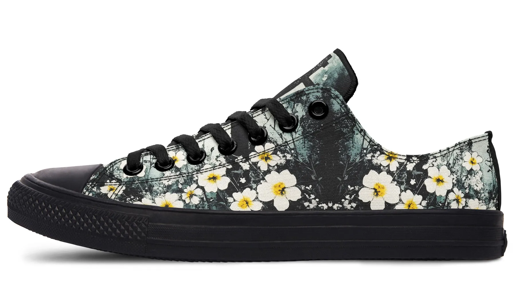 Mourning Petals Low Tops - Classic Premium Canvas Shoes with Comfortable and Durable Soles