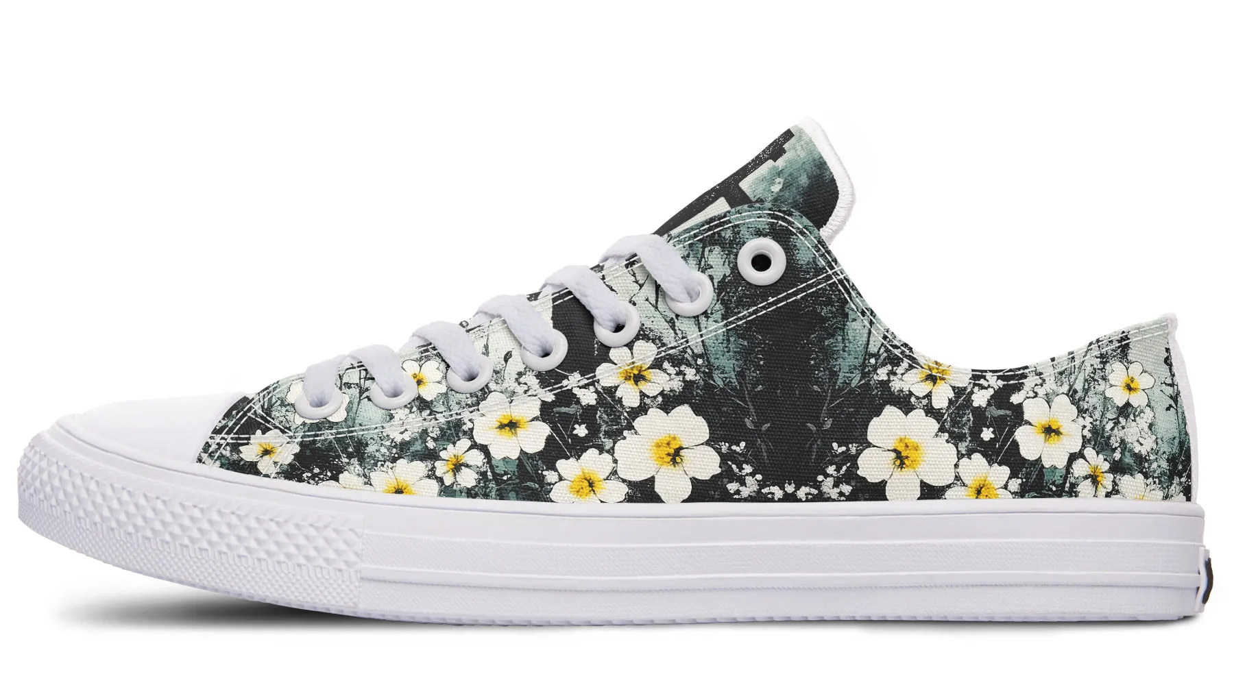 Mourning Petals Low Tops - Classic Premium Canvas Shoes with Comfortable and Durable Soles